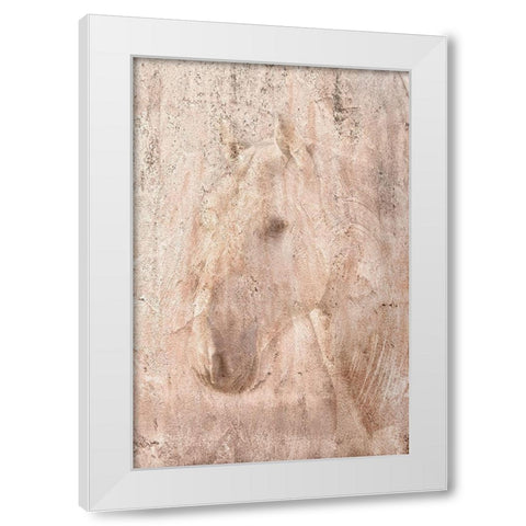 The White Stallion White Modern Wood Framed Art Print by Dawson, Robert