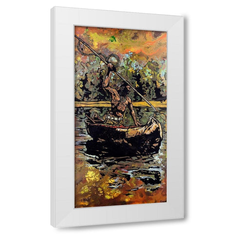 Canoe White Modern Wood Framed Art Print by Kuehl, Cody