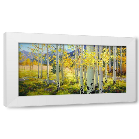 Afternoon Aspen White Modern Wood Framed Art Print by Kim, Gary