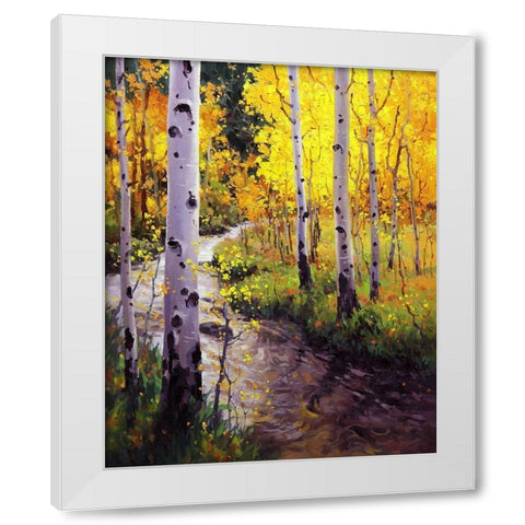 Twilight Glow Over Aspen White Modern Wood Framed Art Print by Kim, Gary