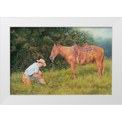 Giving Thanks White Modern Wood Framed Art Print by Dudley, June