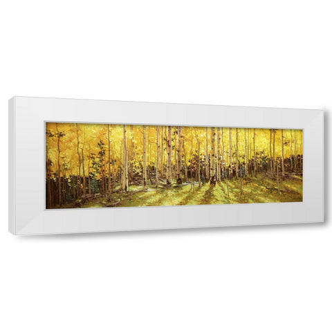 Aspen Panorama White Modern Wood Framed Art Print by Kim, Gary
