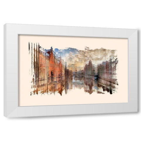 Amsterdam Reflections I  White Modern Wood Framed Art Print by Bolokofsky, Ronald
