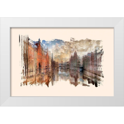 Amsterdam Reflections I  White Modern Wood Framed Art Print by Bolokofsky, Ronald