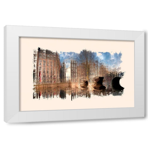 Amsterdam Reflections II White Modern Wood Framed Art Print by Bolokofsky, Ronald