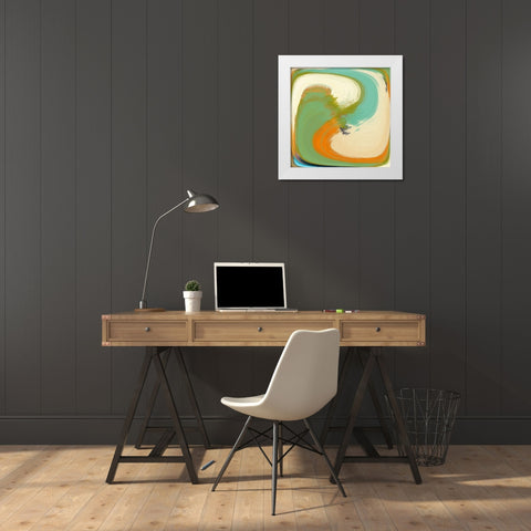 Zig Zag III White Modern Wood Framed Art Print by Bolokofsky, Ronald