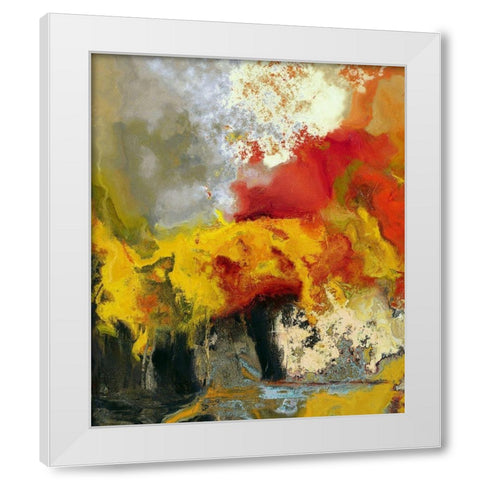 Lava Flow I White Modern Wood Framed Art Print by Bolokofsky, Ronald