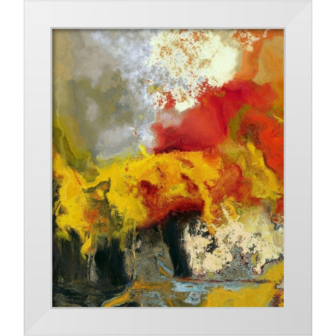 Lava Flow I White Modern Wood Framed Art Print by Bolokofsky, Ronald