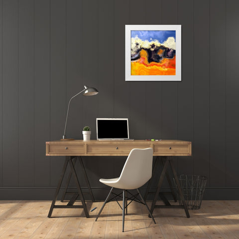 Beyond  the Clouds I White Modern Wood Framed Art Print by Bolokofsky, Ronald