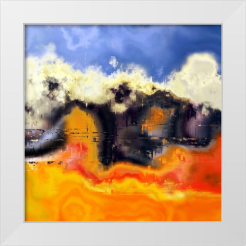Beyond  the Clouds I White Modern Wood Framed Art Print by Bolokofsky, Ronald