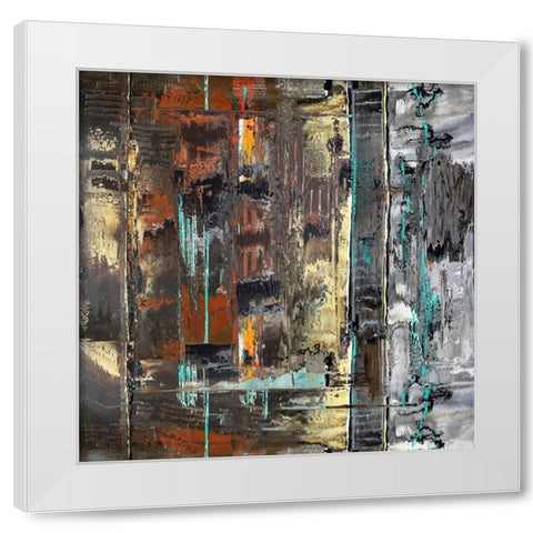 Downtown White Modern Wood Framed Art Print by Bolokofsky, Ronald