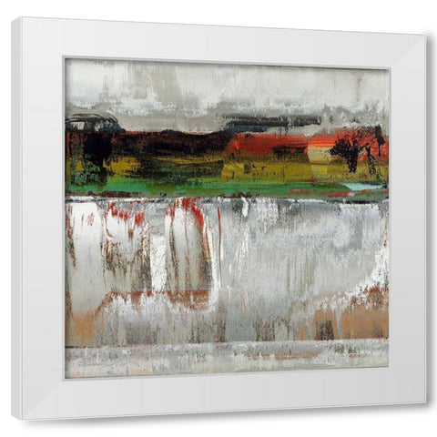Waterfall II White Modern Wood Framed Art Print by Bolokofsky, Ronald