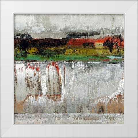 Waterfall II White Modern Wood Framed Art Print by Bolokofsky, Ronald