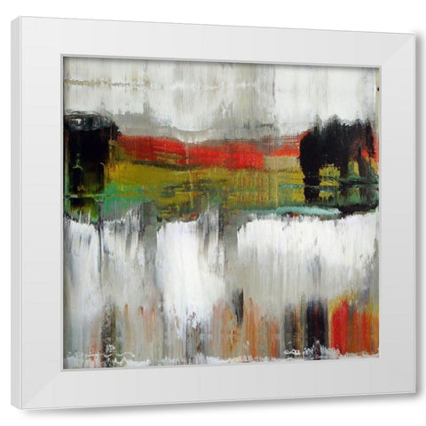 Waterfall III White Modern Wood Framed Art Print by Bolokofsky, Ronald