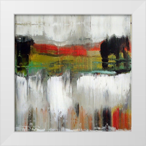Waterfall III White Modern Wood Framed Art Print by Bolokofsky, Ronald