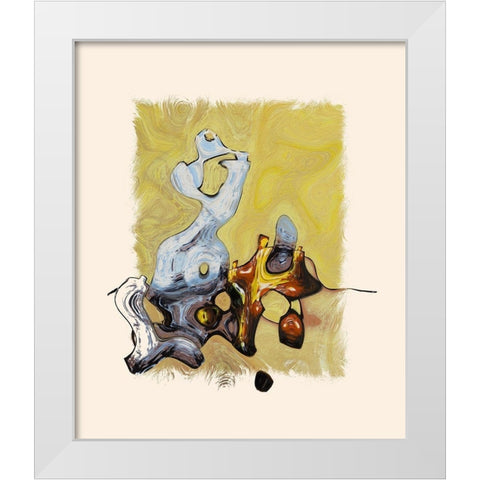 Abstract 1044 White Modern Wood Framed Art Print by Bolokofsky, Ronald