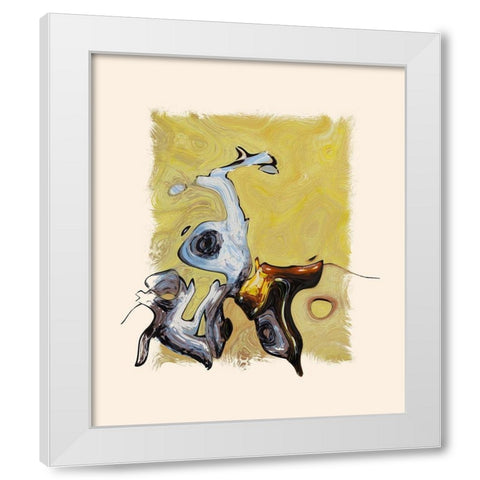 Abstract 1045 White Modern Wood Framed Art Print by Bolokofsky, Ronald