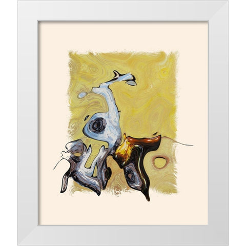 Abstract 1045 White Modern Wood Framed Art Print by Bolokofsky, Ronald