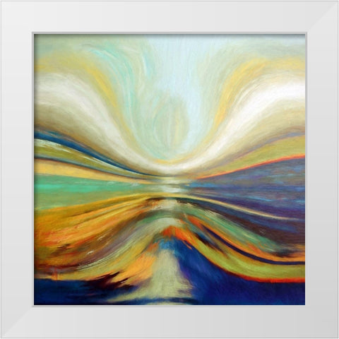 Bending Light I White Modern Wood Framed Art Print by Bolokofsky, Ronald