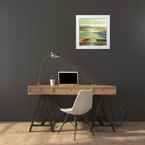 Sunrise I White Modern Wood Framed Art Print by Bolokofsky, Ronald