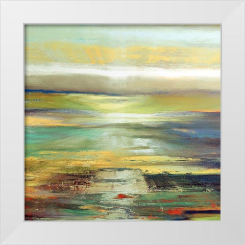 Sunrise I White Modern Wood Framed Art Print by Bolokofsky, Ronald