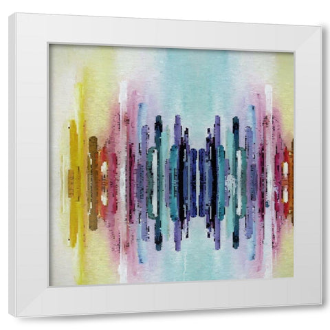 Abstract Mosaic I White Modern Wood Framed Art Print by Bolokofsky, Ronald
