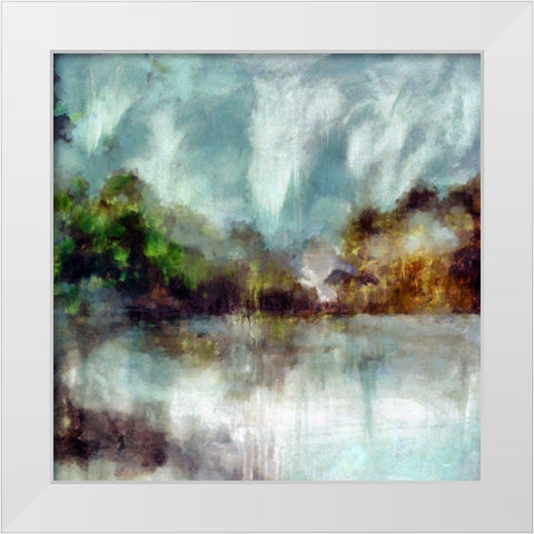 Around the Lake I  White Modern Wood Framed Art Print by Bolokofsky, Ronald
