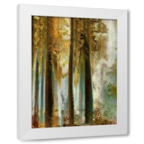 Golden Forest I  White Modern Wood Framed Art Print by Bolokofsky, Ronald