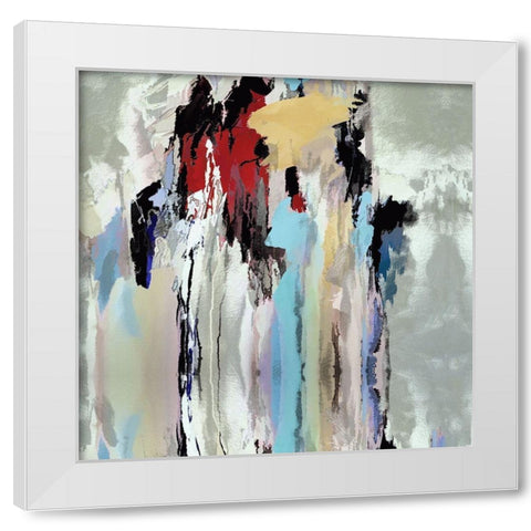 Family Gathering White Modern Wood Framed Art Print by Bolokofsky, Ronald