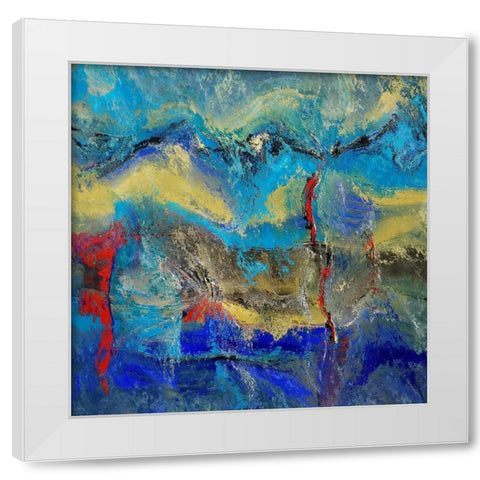 Above the Clouds II White Modern Wood Framed Art Print by Bolokofsky, Ronald