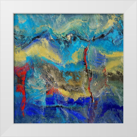Above the Clouds II White Modern Wood Framed Art Print by Bolokofsky, Ronald