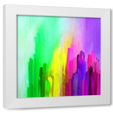 Abstract Rock I White Modern Wood Framed Art Print by Bolokofsky, Ronald