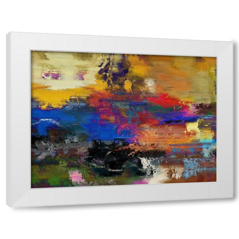Across the Divide IV White Modern Wood Framed Art Print by Bolokofsky, Ronald