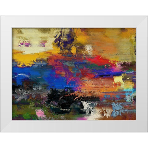 Across the Divide IV White Modern Wood Framed Art Print by Bolokofsky, Ronald
