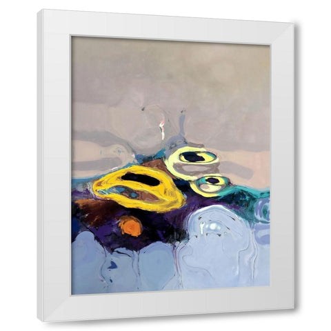 Along the Horizon III White Modern Wood Framed Art Print by Bolokofsky, Ronald