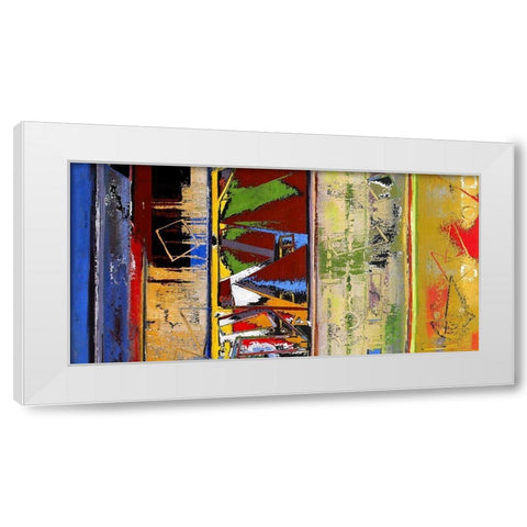 Any Which Way I White Modern Wood Framed Art Print by Bolokofsky, Ronald