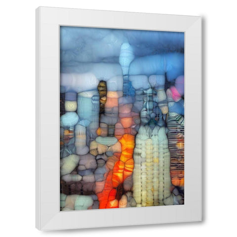 Blob City I White Modern Wood Framed Art Print by Bolokofsky, Ronald