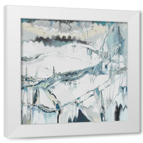 Blue Dawn II White Modern Wood Framed Art Print by Bolokofsky, Ronald