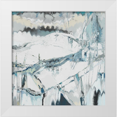Blue Dawn II White Modern Wood Framed Art Print by Bolokofsky, Ronald