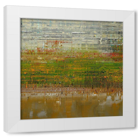 By the Pond White Modern Wood Framed Art Print by Bolokofsky, Ronald