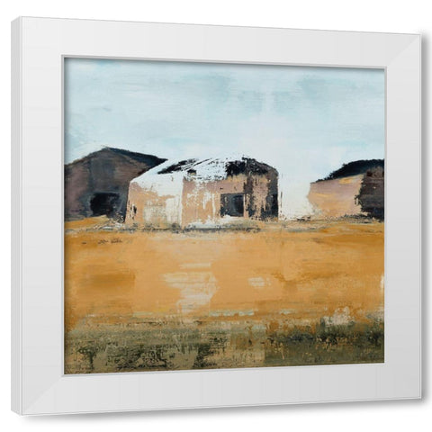 Cabins White Modern Wood Framed Art Print by Bolokofsky, Ronald