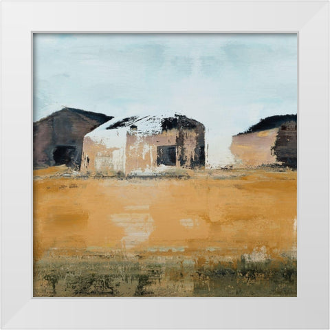 Cabins White Modern Wood Framed Art Print by Bolokofsky, Ronald