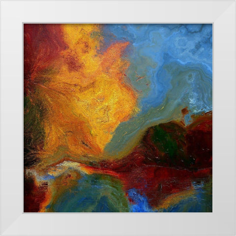 Coastline I White Modern Wood Framed Art Print by Bolokofsky, Ronald