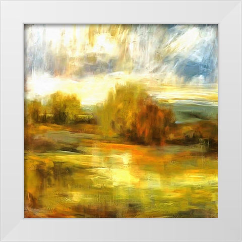 Open Fields I White Modern Wood Framed Art Print by Bolokofsky, Ronald