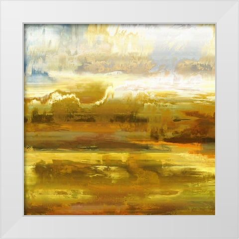 Open Fields II White Modern Wood Framed Art Print by Bolokofsky, Ronald