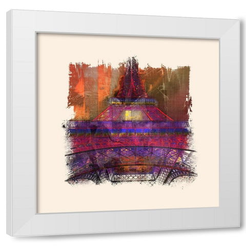 Eiffel Madness I  White Modern Wood Framed Art Print by Bolokofsky, Ronald