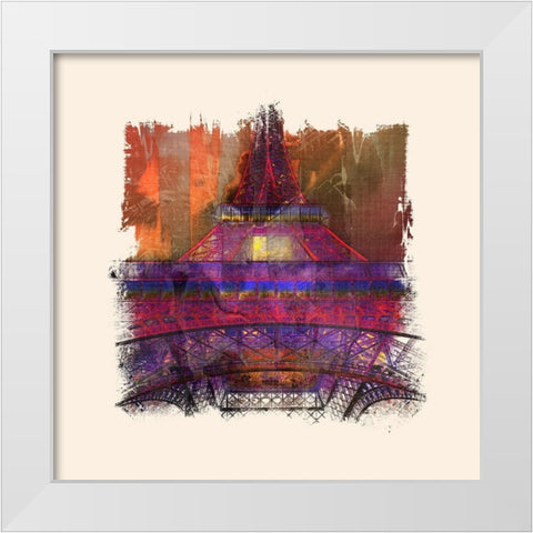 Eiffel Madness I  White Modern Wood Framed Art Print by Bolokofsky, Ronald