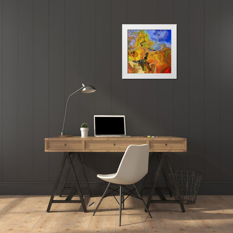 Eruption I White Modern Wood Framed Art Print by Bolokofsky, Ronald