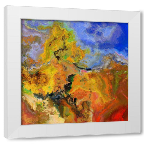 Eruption I White Modern Wood Framed Art Print by Bolokofsky, Ronald