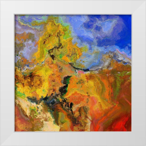 Eruption I White Modern Wood Framed Art Print by Bolokofsky, Ronald